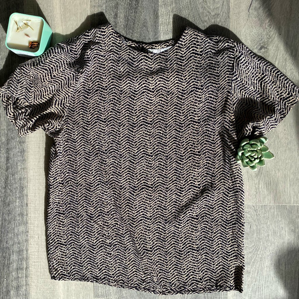 Vintage 100 Silk Printed Blouse